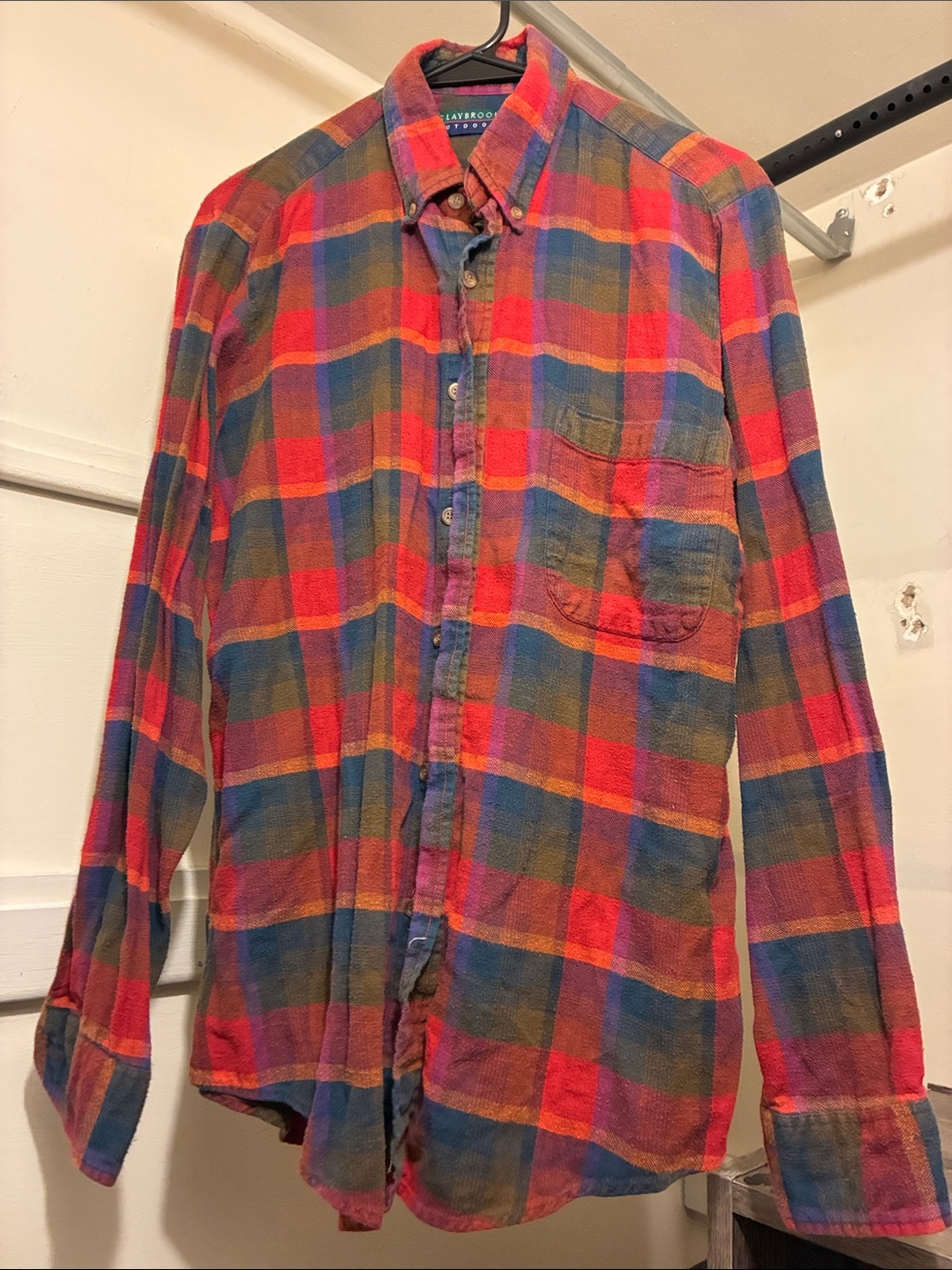 Claybrooke Red & Blue Plaid Flannel Shirt